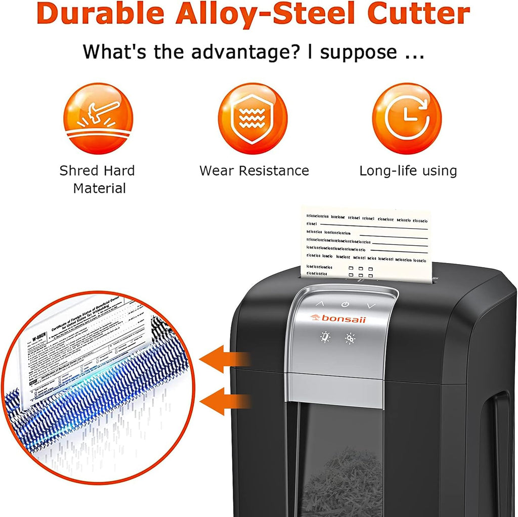 Black 18-Sheet Cross-Cut Paper Shredder with 7.9 Gallons Pullout Wastebasket H921