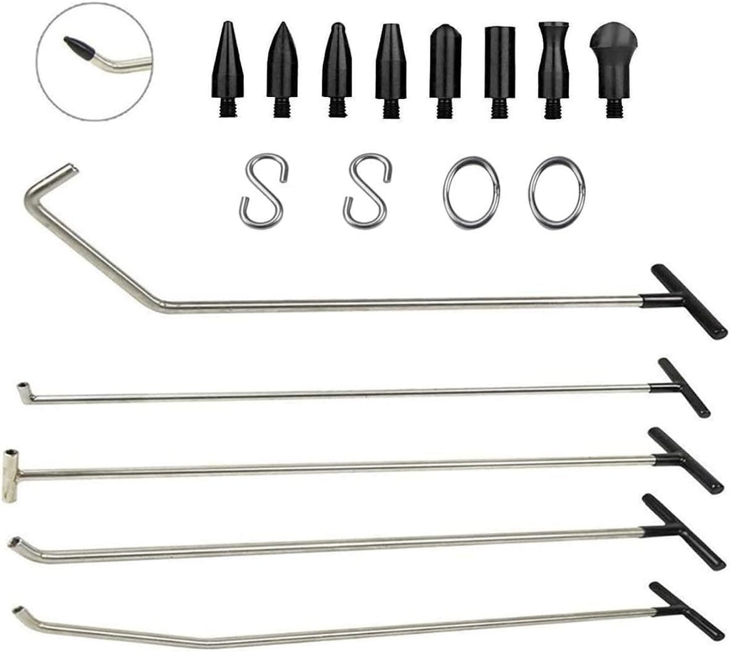 Paintless Dent Repair Kit with 8 Taper Head and S-Hook Stainless Steel L934845