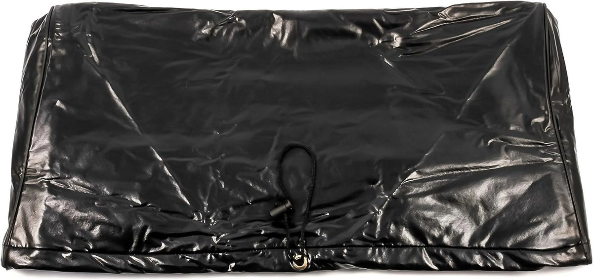 Black Heavy-Duty Vinyl AC Cover with Locking Draw Cord U28210
