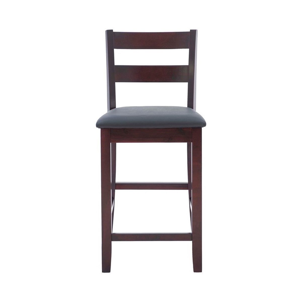Dark Merlot Wood & Faux Leather Counter Stool O23146