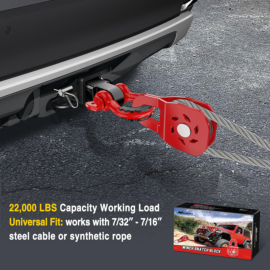10 Ton Winch Snatch Block Towing Pulley, 22,000 LBS Capacity F5093