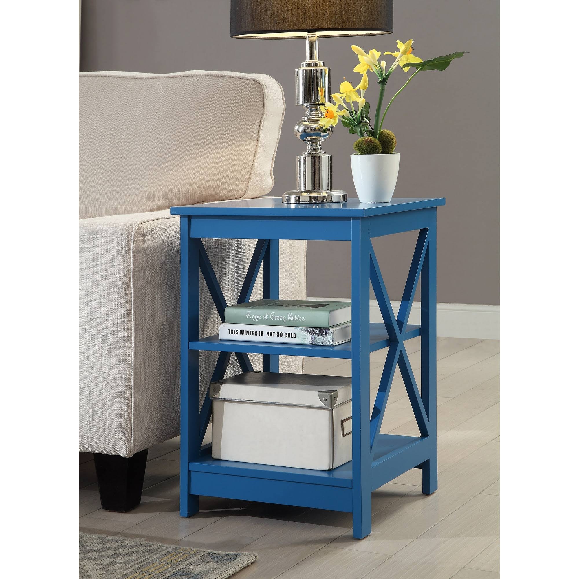 Cobalt Blue X-Base End Table R5436
