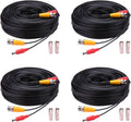 BNC Cable 4x150ft Siamese Video and Power Security Camera Cable with 2 Female Connectors Black Pack of 2 R608