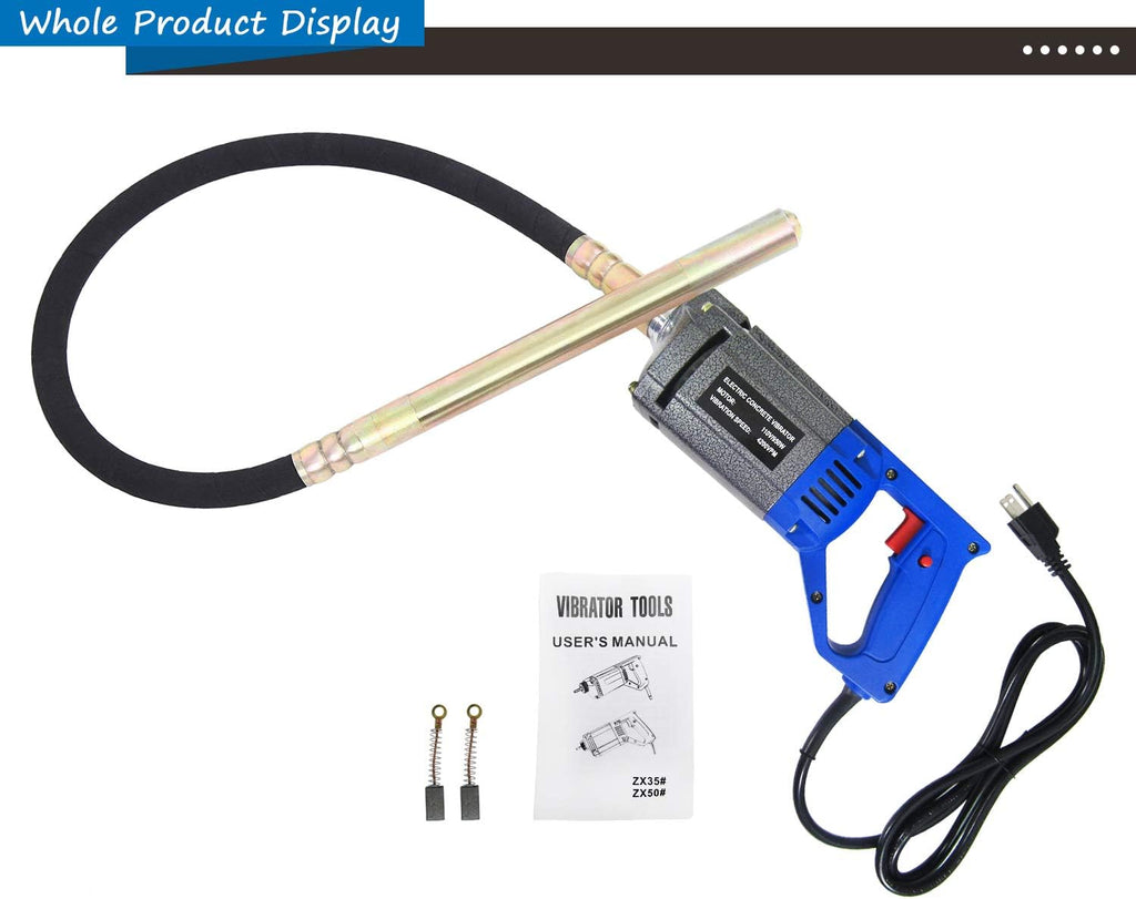 Concrete Vibrator 4200VPM Electric with Shaft Rod 110V 950W (2m/6.6 ft) I93842
