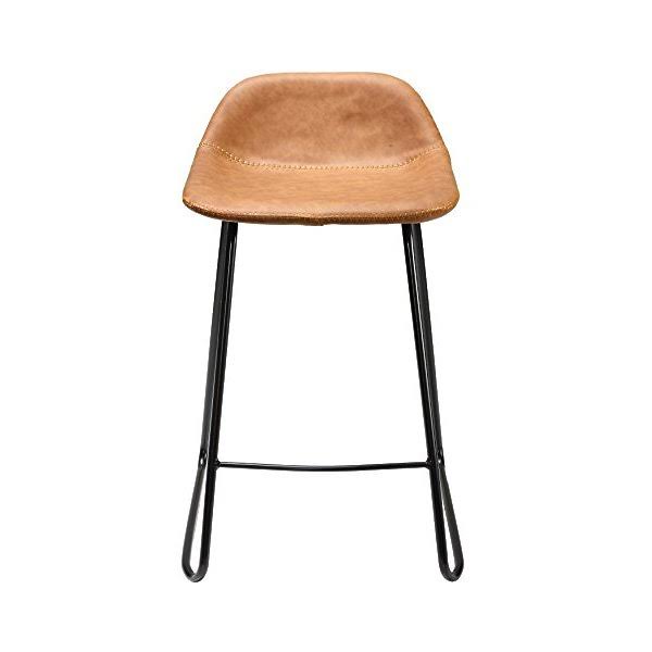 Saddle Brown Faux Leather Counterstools Q7359
