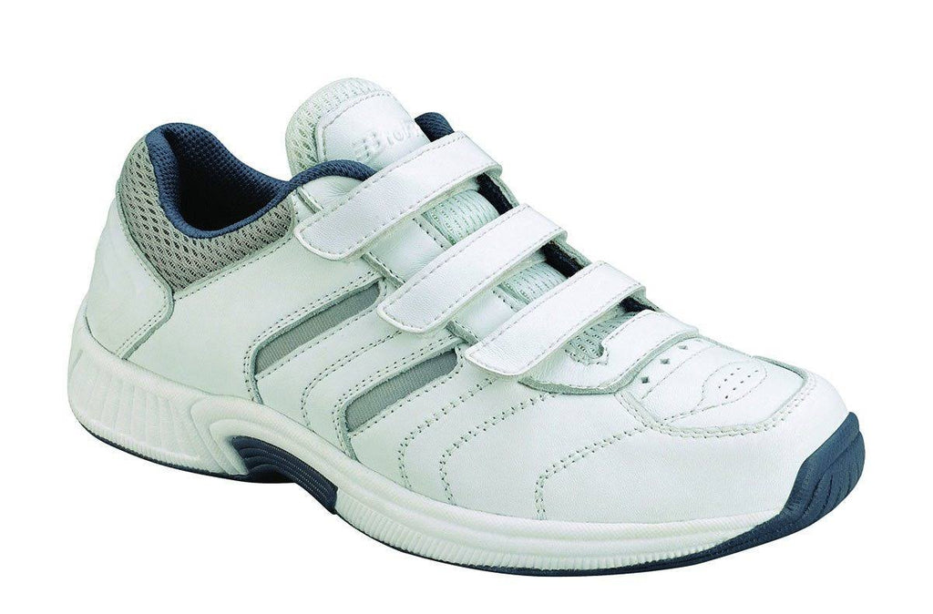 White Leather OrthoFeet Ventura Shoes E55268