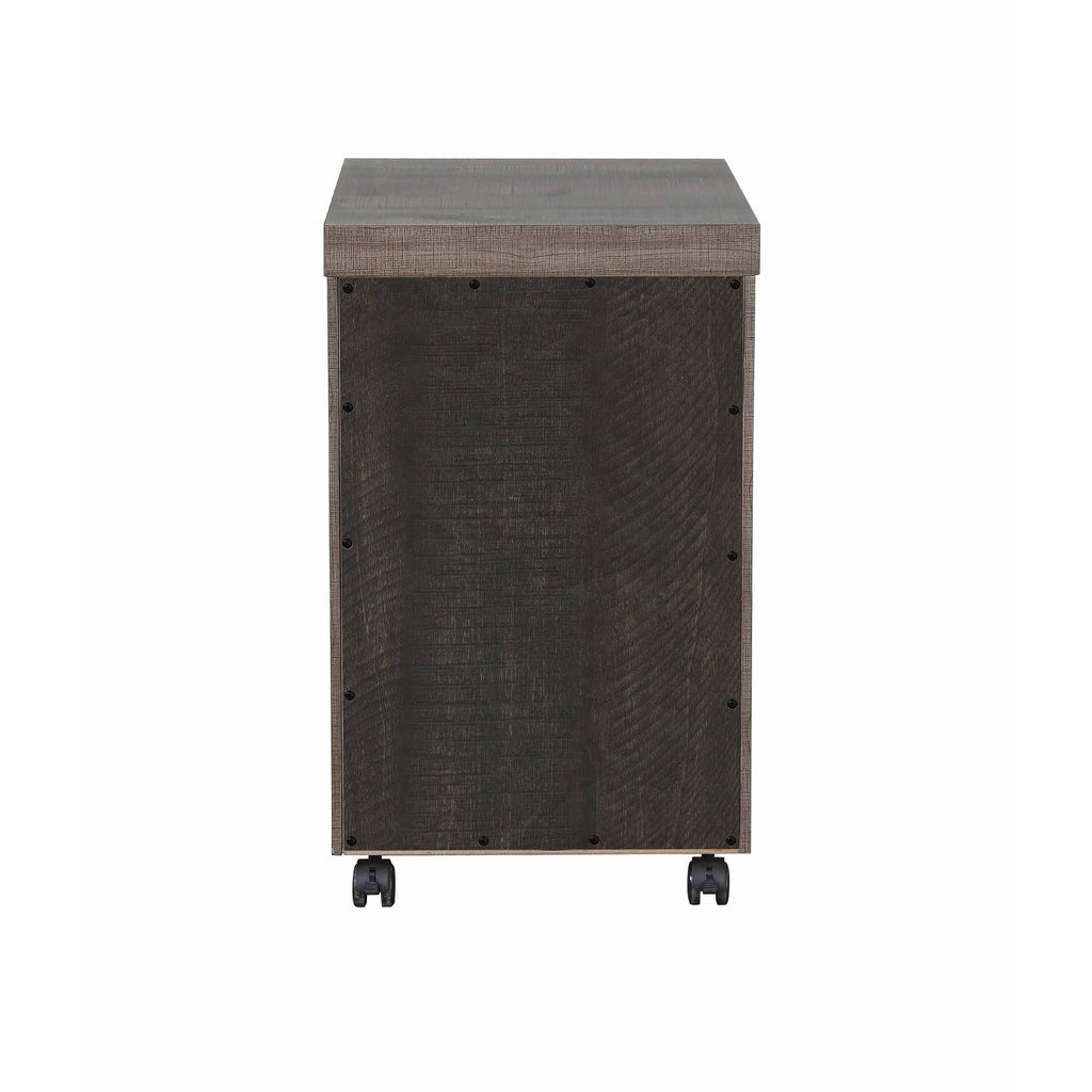 Weathered Oak Mobile File Cabinet R25885