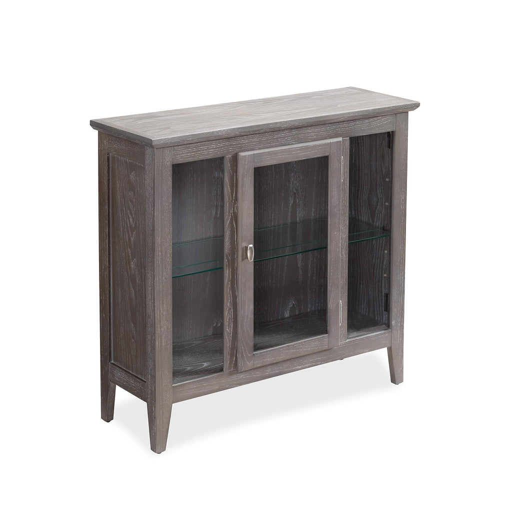 Gray Entryway Curio Cabinet with Interior Light T3572