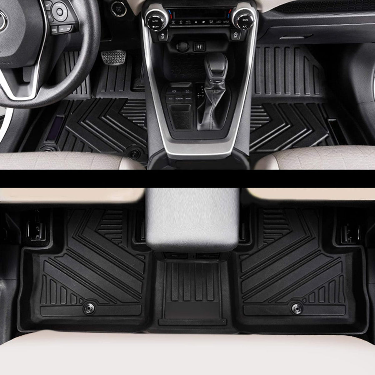 Rubber Car Floor Mats and Cargo Trunk Mats Set for Toyota Rav4 2019 2020 2021 2022 O235502