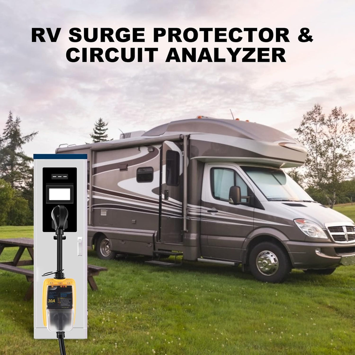 30 Amp RV Surge Protector with Waterproof Cover W208