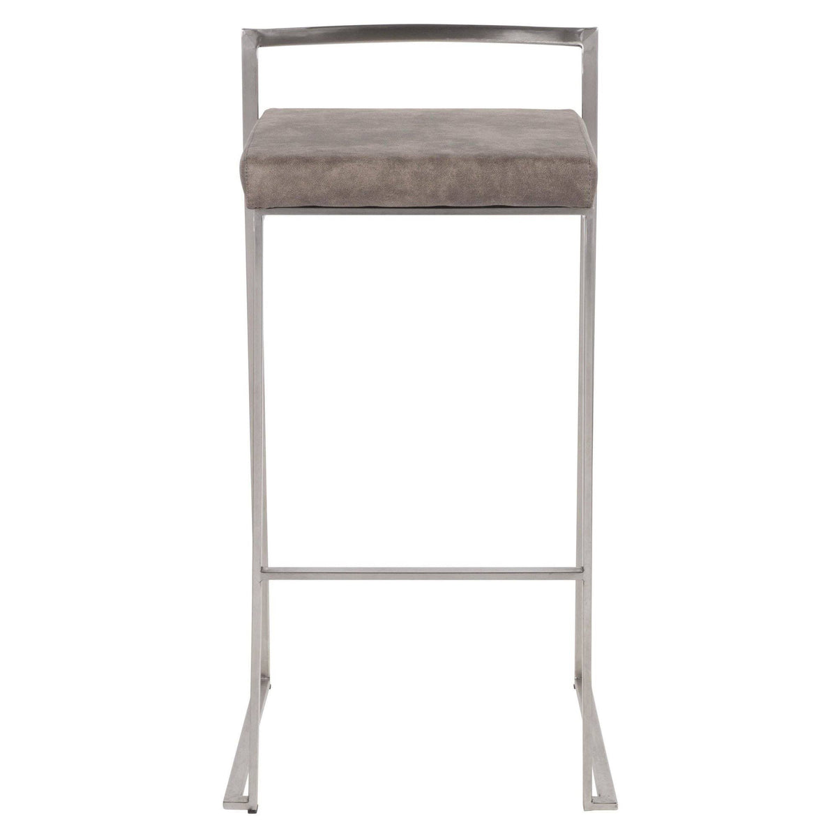 Gold Blue Velvet Stackable Counter Stool Set of 2 X92246