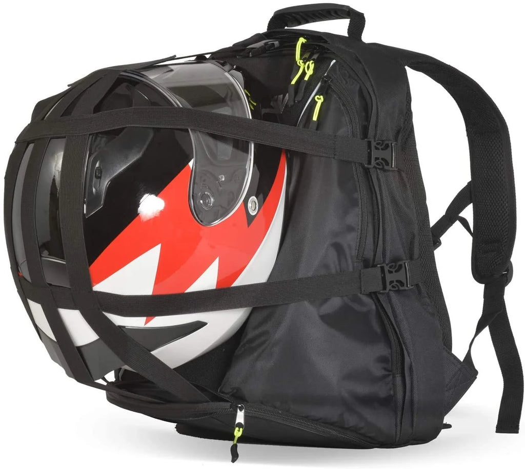 Black Motorcycle Helmet Holder Backpack T273583