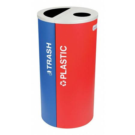 Blue Plastic Square Trash Can S3598