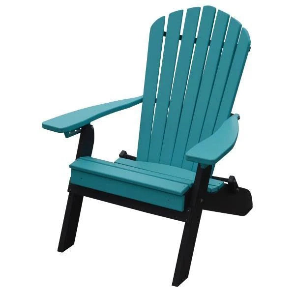 Poly Folding Adirondack Chair with Pullout Ottoman F220