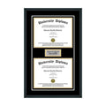 Black Double Diploma Frame with Double Matting B350