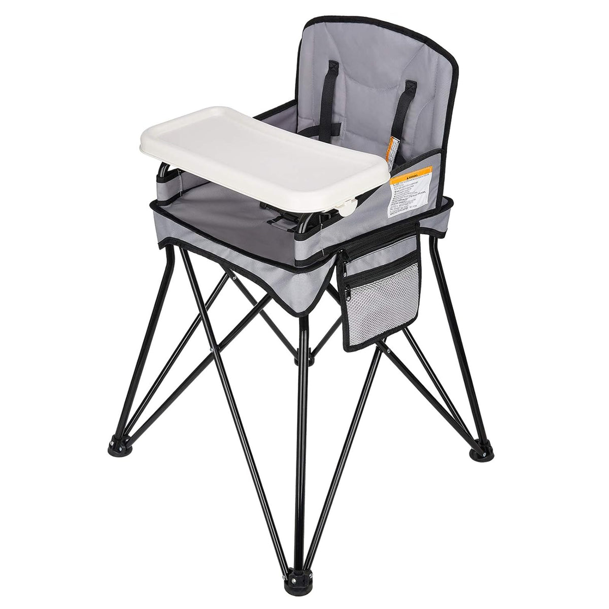 Grey Foldable Travel High Chair with Removable Tray and Carry Bag K9270