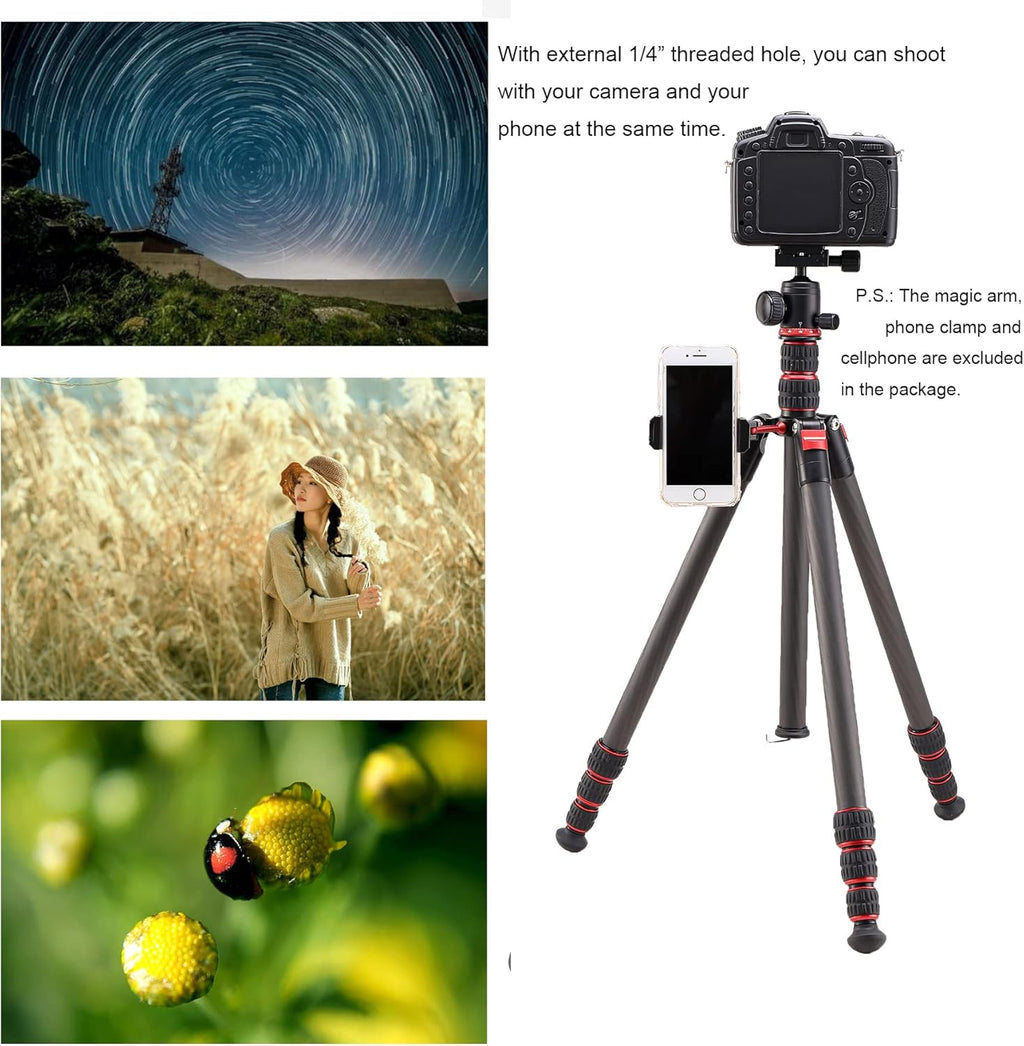 Carbon Fiber DSLR Camera Tripod Monopod with 360 Degree Ball Head O628290