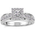 10k White Gold Princess-Cut Diamond Engagement Ring V6846