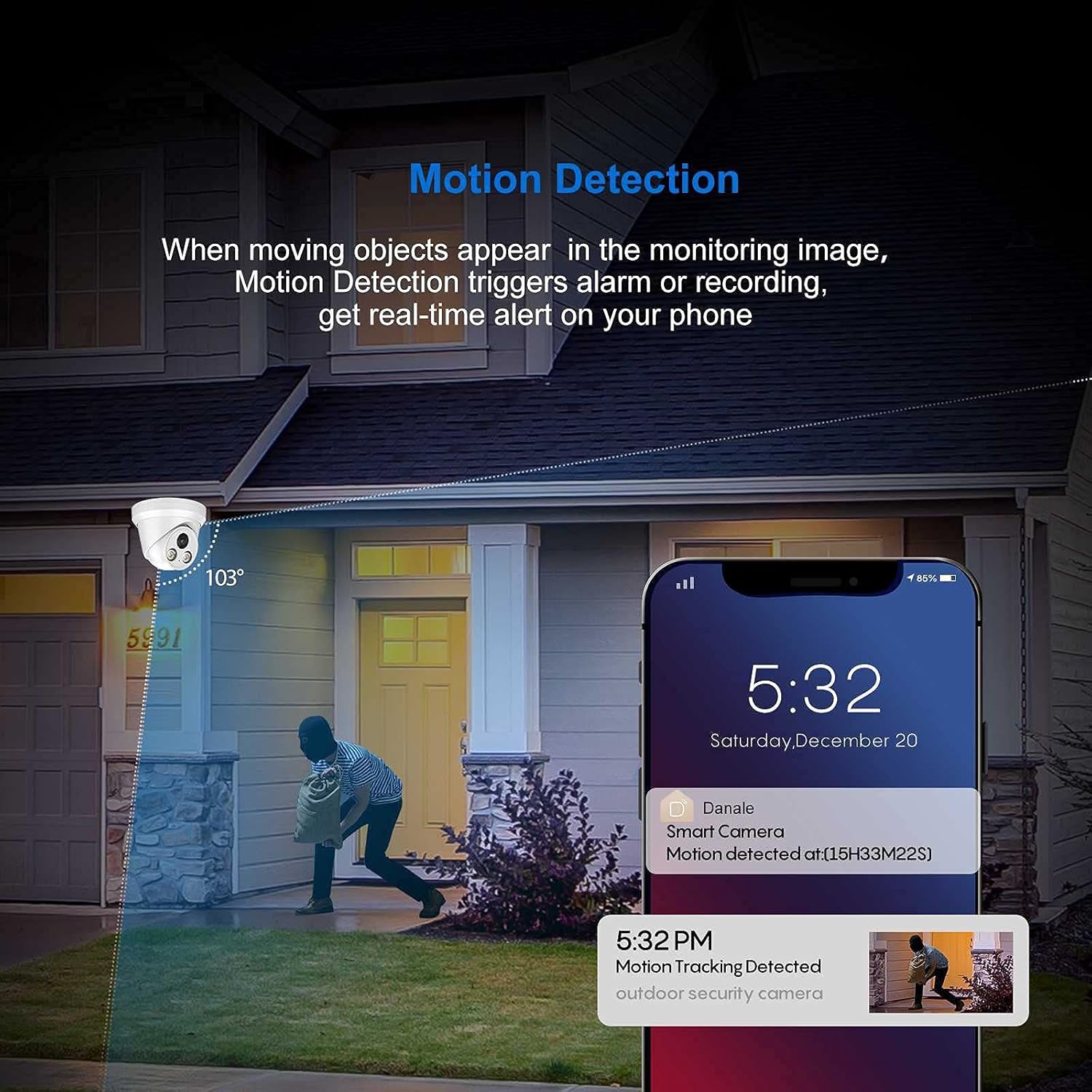 5MP Outdoor PoE IP Turret Camera with 2.8mm Lens C31920