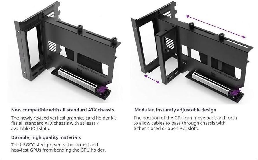 Vertical Graphics Card Holder Kit with 6.5in Riser Cable K1207