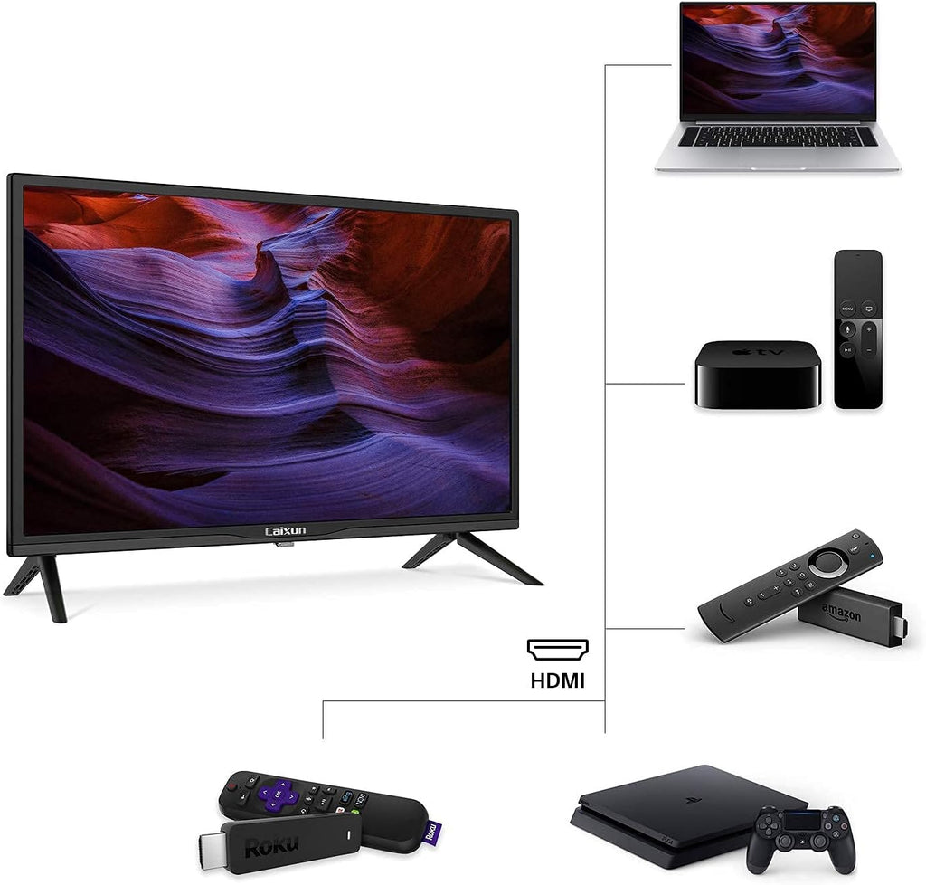 24 inch HD 720P LED TV with HDMI, USB, VGA, Earphone, Optical Ports, Dolby Audio N99404