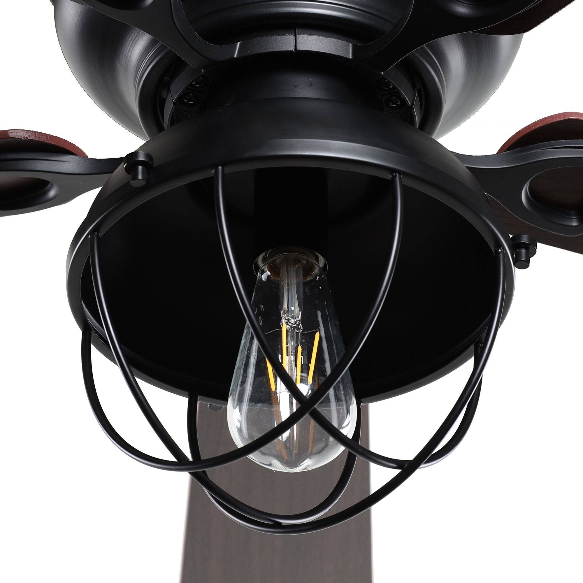 Black Ceiling Fan with Light Kit Z724