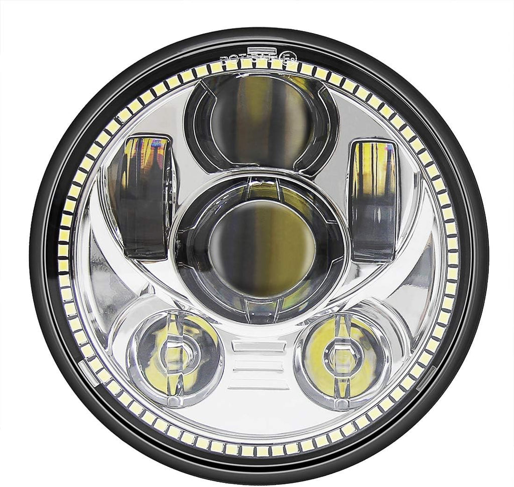 5.75 inch LED Headlight with Halo DRL Black Pack of 2 C59320