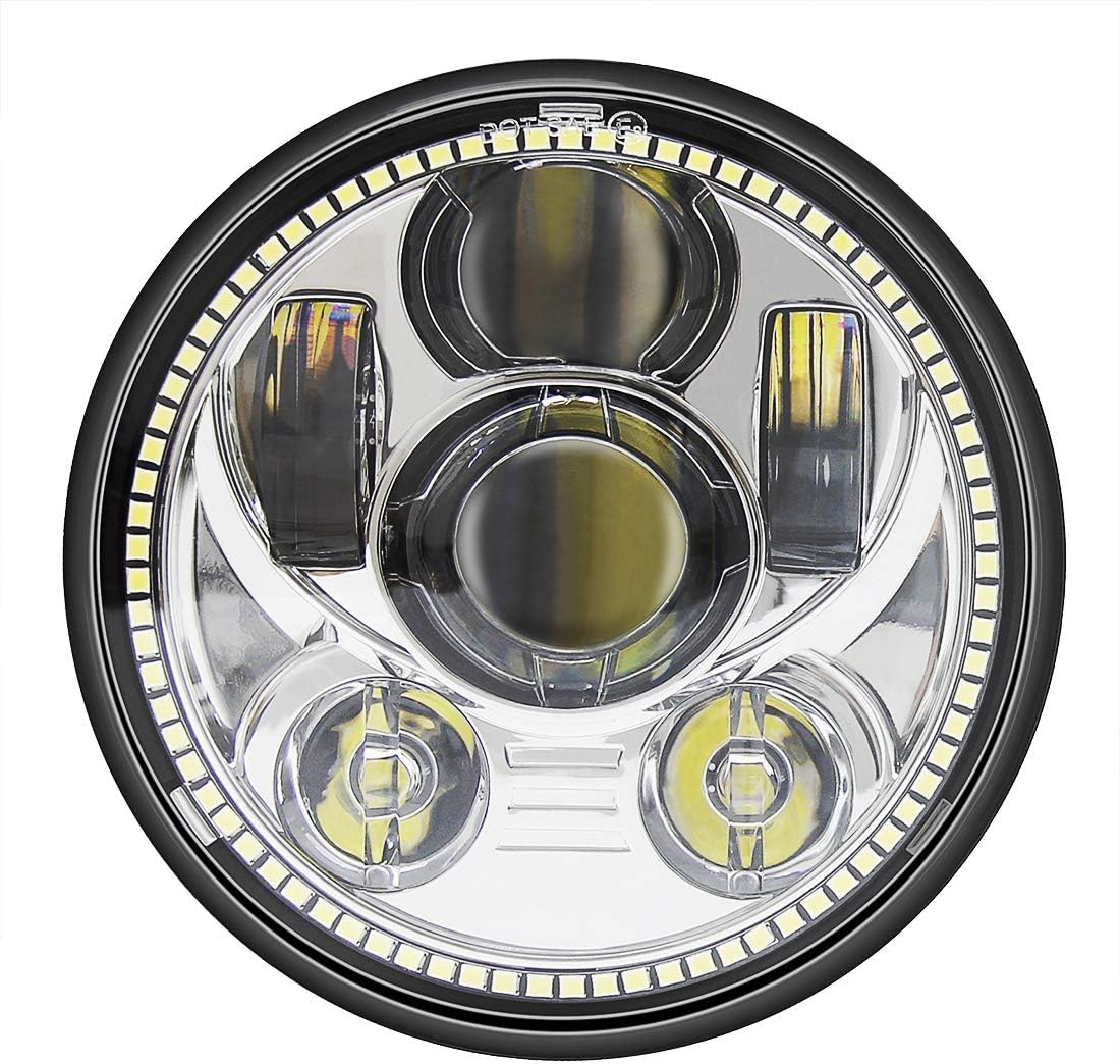 5.75 inch LED Headlight with Halo DRL Black Pack of 2 C59320