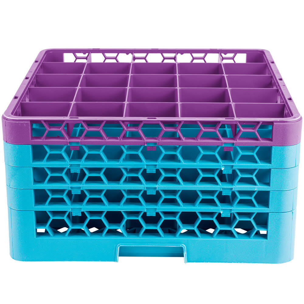 25 Compartment Lavender Glass Rack with 4 Extenders L14637