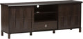 70 Dark Brown Wood TV Cabinet with 2 Sliding Doors and Drawer R488933